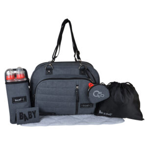 BABY ON BOARD Wickeltasche Daily Smoke Grau