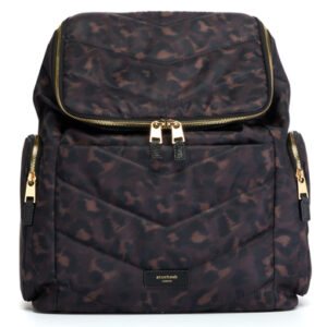 storksak Wickelrucksack Alyssa Leopard black